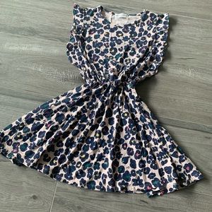 Sonia Rykiel girls Pink/Blue Leopard sleeveless Dress size 8Y
